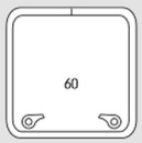 Decksluke aus Aluminium / Acryl 567 x 567mm