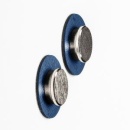 2 x Magnet-Pin Smart, 2 x Metall-Nano-Gel-Pad, blau