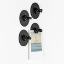 4 x Magnet-Pin Flex, 4 x Metall-Nano-Gel-Pad, schwarz