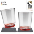 2 x Magnet-Trinkbecher, 2 x Metall-Nano-Gel-Pad, rot