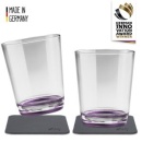 2 x Magnet-Trinkbecher, 2 x Metall-Nano-Gel-Pad, lila