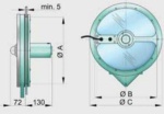 Vetus Klarsichtscheibe 12V 273mm