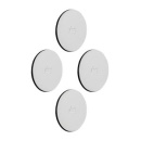 4 x Metall-Nano-Gel-Pad rund, weiß
