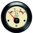 Vetus Voltmeter, creme, 12 Volt