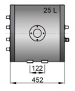 Vetus Doppelspiral Warmwasserboiler 25 Ltrinkl Anschl