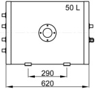 Vetus Doppelspiral Warmwasserboiler 50 Ltr