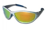 Sonnenbrille silber, verspiegelt, polarisierendes, gelb